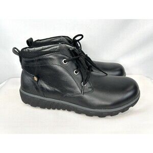 Bogs Casual Chukka Boots Men's Size 8.5 Leather Waterproof Black Durafresh